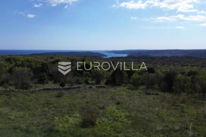 Raša, Sveti Lovreč Labinski, građevinska parcela s direktnim pogledom na more