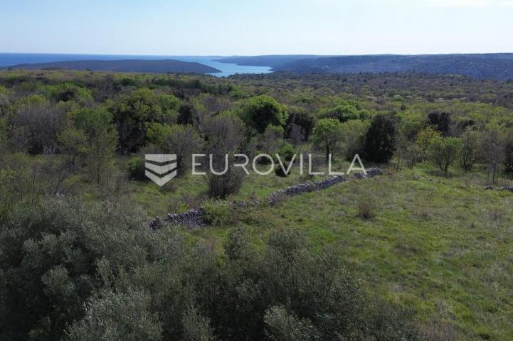 Raša, Sveti Lovreč Labinski, građevinska parcela s direktnim pogledom na more