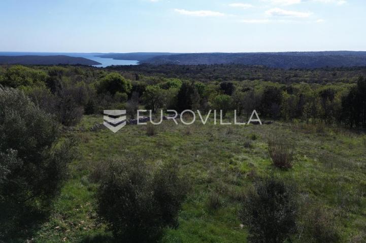 Raša, Sveti Lovreč Labinski, građevinska parcela s direktnim pogledom na more