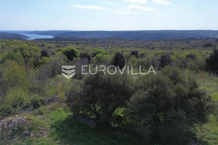 Raša, Sveti Lovreč Labinski, građevinska parcela s direktnim pogledom na more