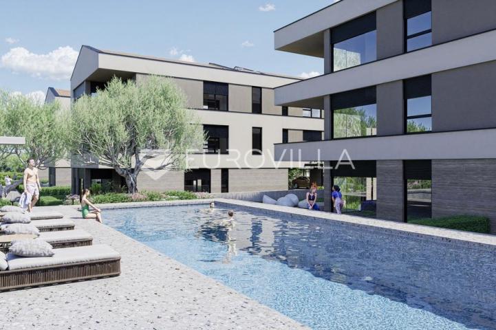 Istra, Fažana, luksuzni trosobni stan 75.37 m², 1. kat, 1.2 km od mora, zatvoreni kompleks