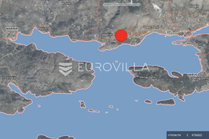 Split okolica- Trogir- Seget, građevinsko zemljište 10.164m2 600m od mora