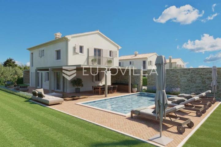 Istra, Poreč, Vižinada Ohnići luksuzna kuća s bazenom  NKP 150 m2 na imanju 900 m2