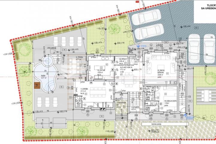 Rogoznica, Ražanj, NOVOGRADNJA, prekrasna kuća s bazenom i pogledom na more, 433,44 m²