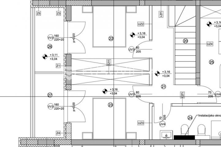 Vodice, prostran dvosoban stan, 112,61 m²