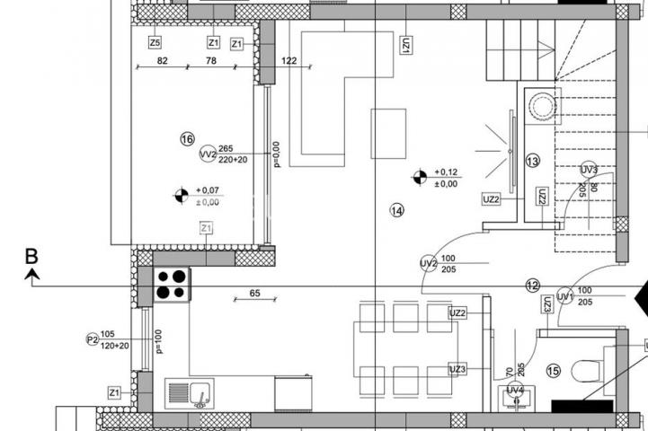 Vodice, prostran dvosoban stan, 112,61 m²