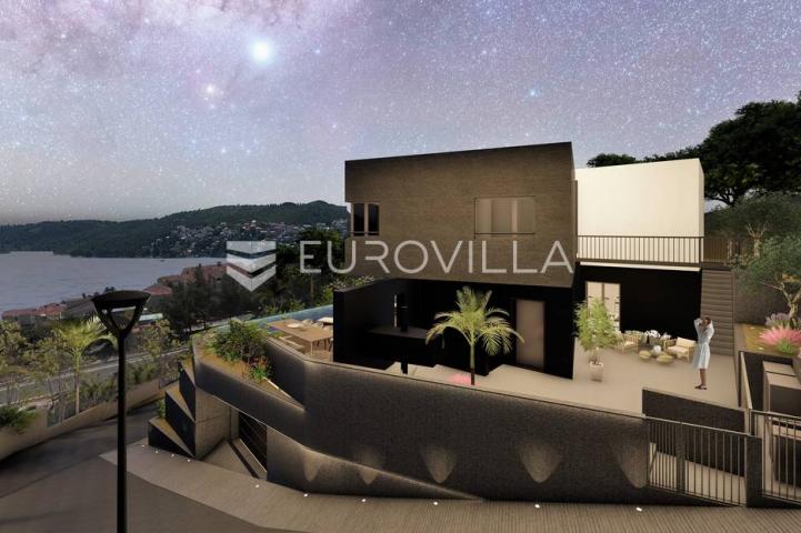 Trogir okolica, Moderna vila s bazenom i panoramskim pogledom