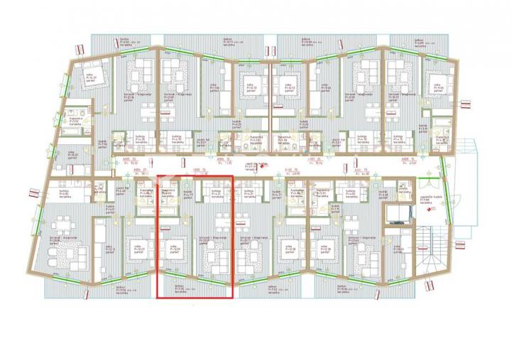 Istra, Poreč, jednosoban stan u prizemlju moderne novogradnje 53 m²