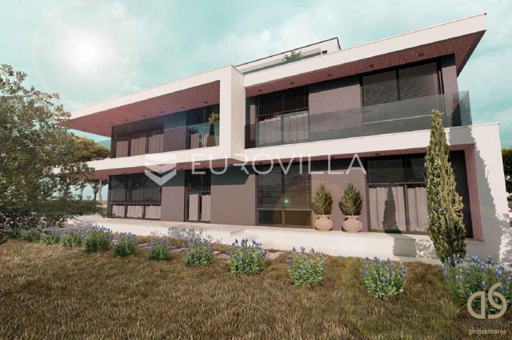 Istra, Rovinj, luksuzni trosobni stan u prizemlju 129,57 m² s vrtom 625 m² i bazenom