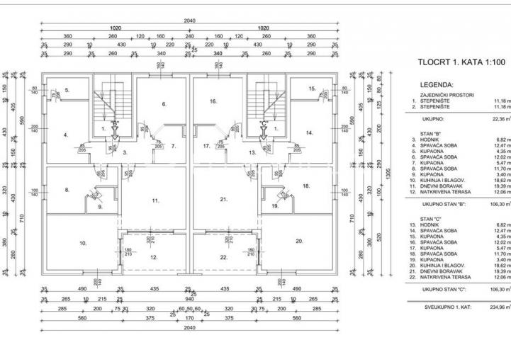 Istra, Poreč, trosoban stan u novogradnji s pogledom na more neto korisne površine od 112,47 m²