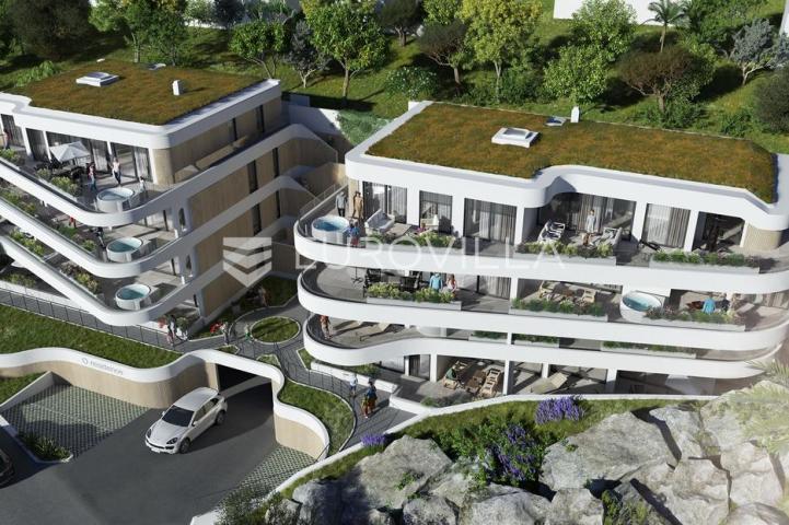 Opatija, Volosko, luksuzan dvosoban stan s panoramskim pogledom na more površine 100.16 m²