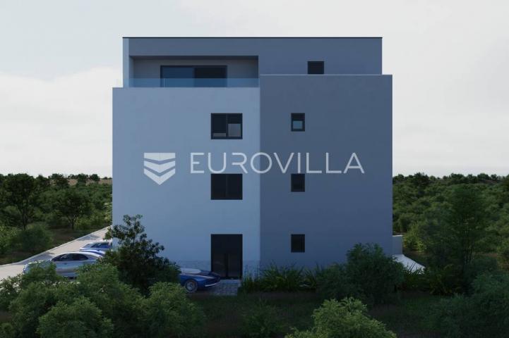 Pag, Mandre, Trosoban stan 75 m² na 3. katu sa terasom 44 m², NOVOGRADNJA