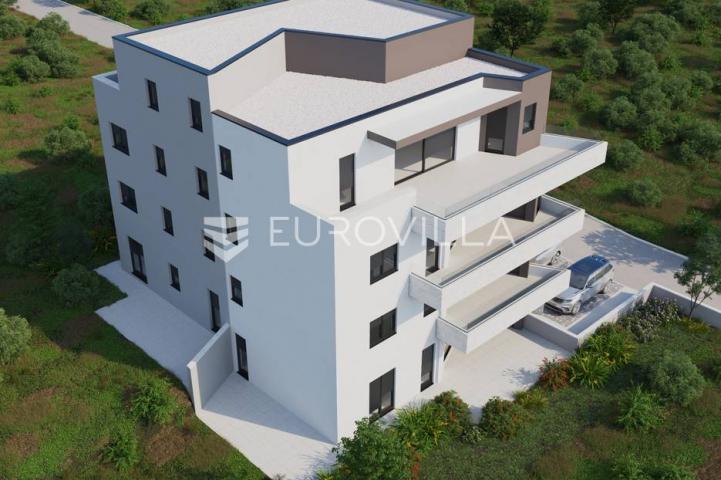 Pag, Mandre, Trosoban stan 75 m² na 3. katu sa terasom 44 m², NOVOGRADNJA