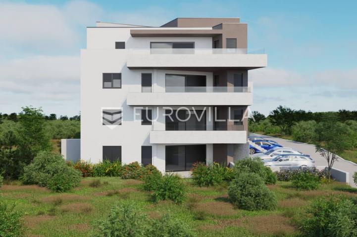 Pag, Mandre, Trosoban stan 75 m² na 3. katu sa terasom 44 m², NOVOGRADNJA