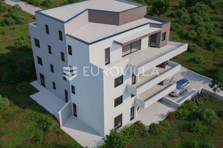 Pag, Mandre, Trosoban stan 75 m² na 3. katu sa terasom 44 m², NOVOGRADNJA