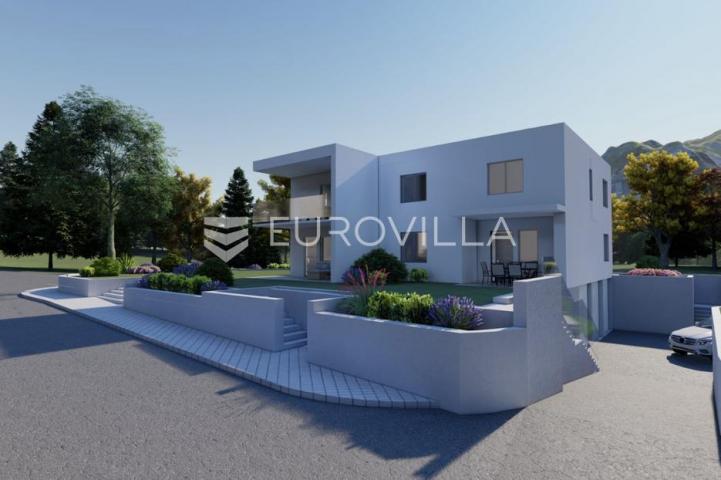 Kastav, NOVOGRADNJA, prostrani stan s terasom, vrtom i garažom, 72 m2