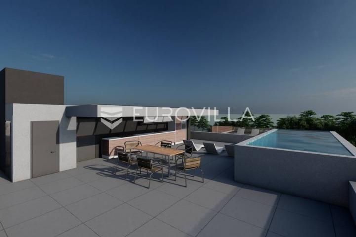 Zadar, Zaton, NOVOGRADNJA, luksuzan trosoban penthouse s krovnom terasom 141,75 m²