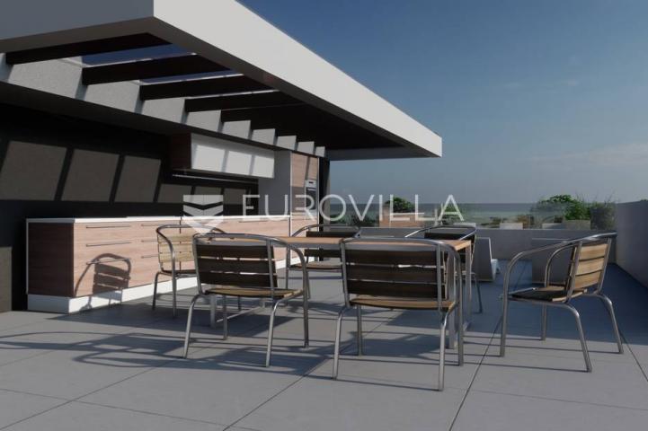 Zadar, Zaton, NOVOGRADNJA, luksuzan trosoban penthouse s krovnom terasom 141,75 m²
