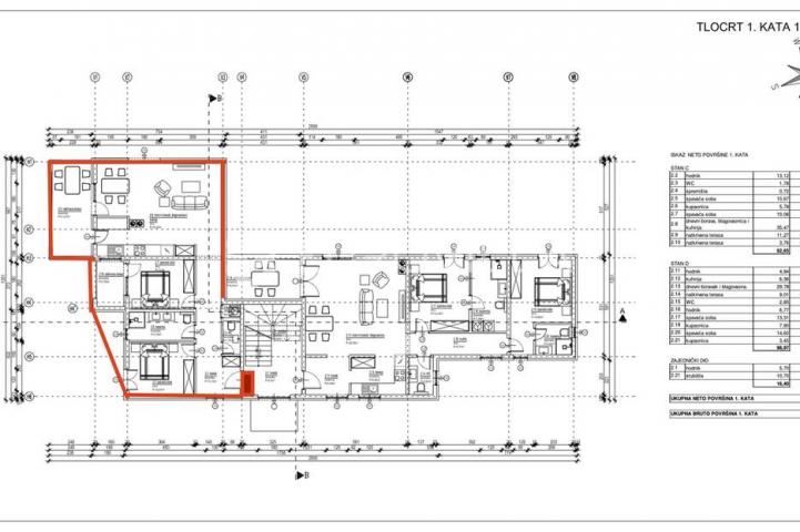 Istra, Poreč, moderan trosobni stan neto korisne površine od 85 m² blizina popularne plaže