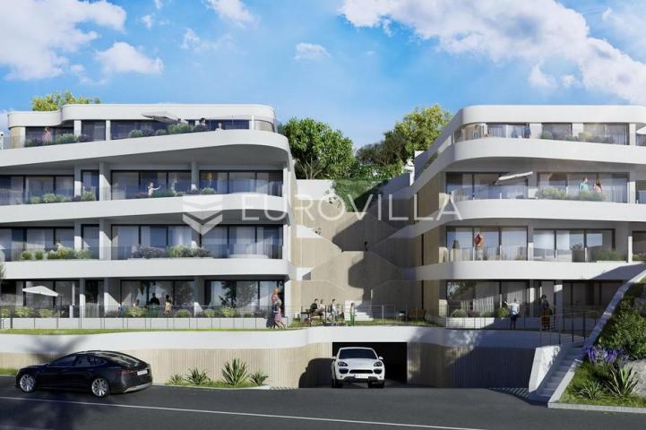 Opatija, Volosko, luksuzan dvosoban stan 69,37 m², pogled na more