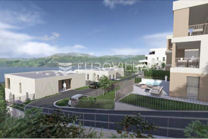 Kostrena, četverosoban stan 184,05 m2, bazen, lukzuna novogradnja
