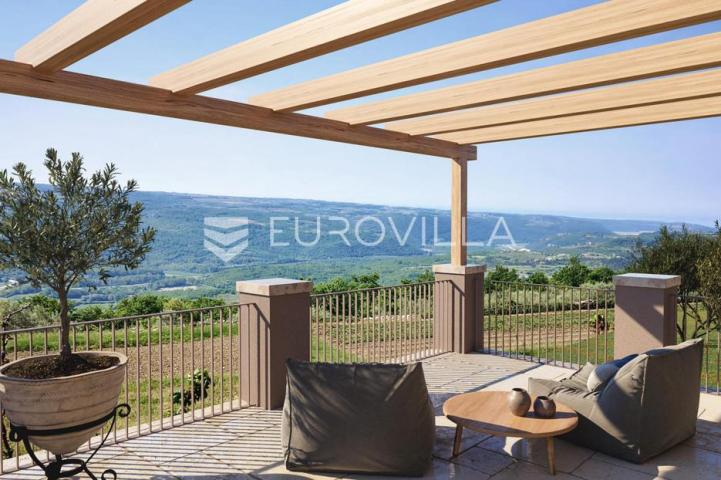 Istra, Grožnjan, luksuzn vila u roh bau fazi s panoramskim pogledom na more