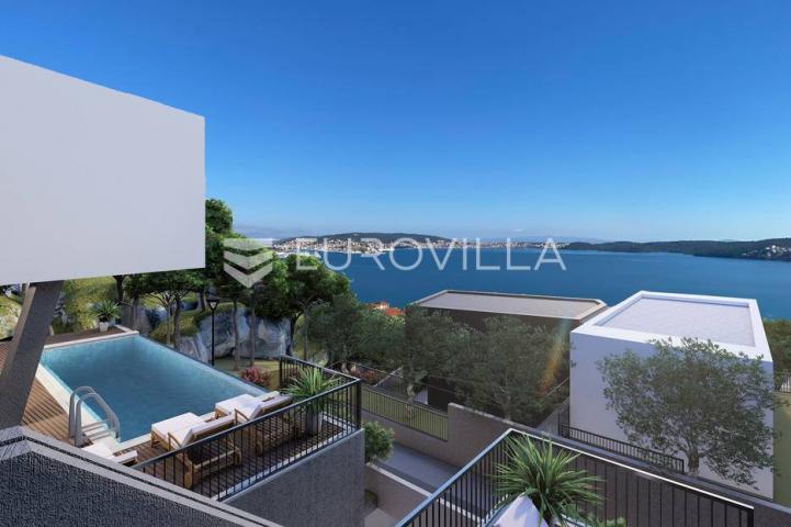 Trogir okolica, Moderna vila s bazenom i panoramskim pogledom