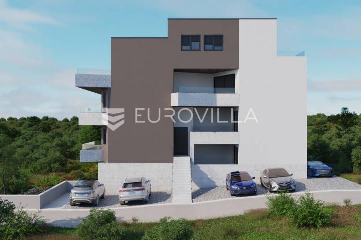 Pag, Mandre, Trosoban stan 72 m² na 3. katu sa terasom 37,60 m², NOVOGRADNJA