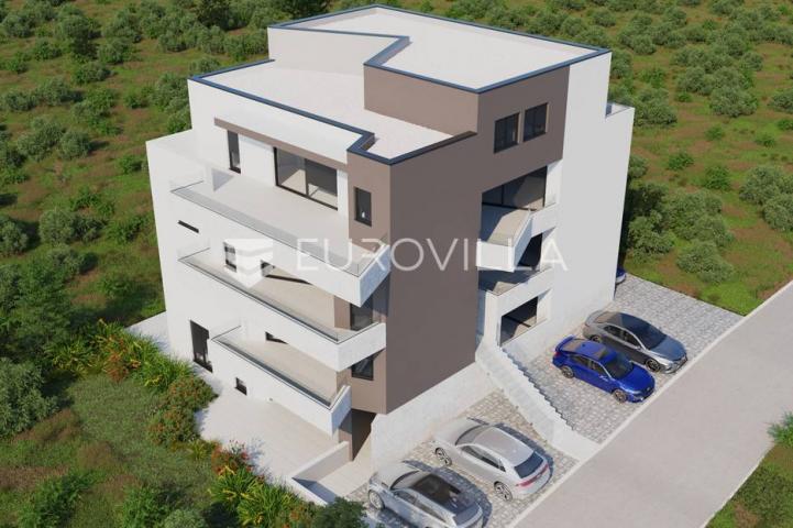 Pag, Mandre, Trosoban stan 72 m² na 3. katu sa terasom 37,60 m², NOVOGRADNJA
