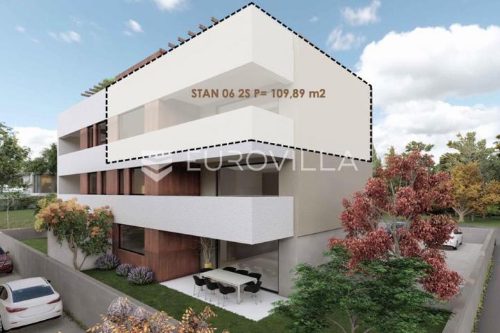 Zadar, Borik, ekskluzivan penthouse s krovnom terasom, 109,89 m², S6