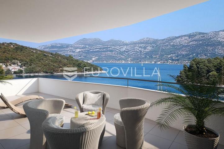 Korčula, moderan stan s otvorenim pogledom na more
