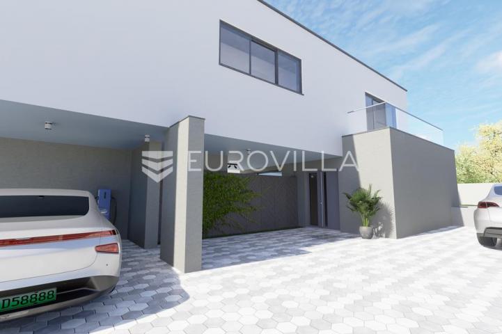 Kaštel Novi, moderna vila u izgradnji s bazenom i pogledom na more