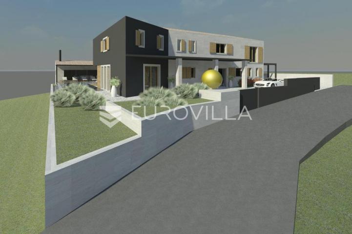 Istra, Buje, atraktivno zemljište 3906m2 od čega 1045m2 građevinsko - otvoreni pogled na more
