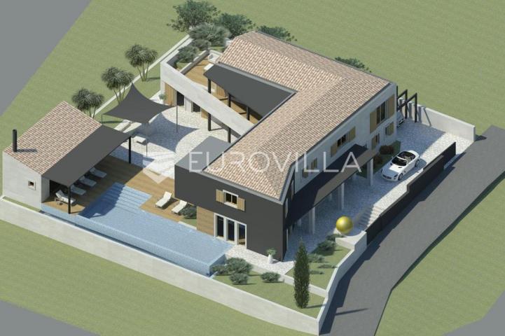 Istra, Buje, atraktivno zemljište 3906m2 od čega 1045m2 građevinsko - otvoreni pogled na more
