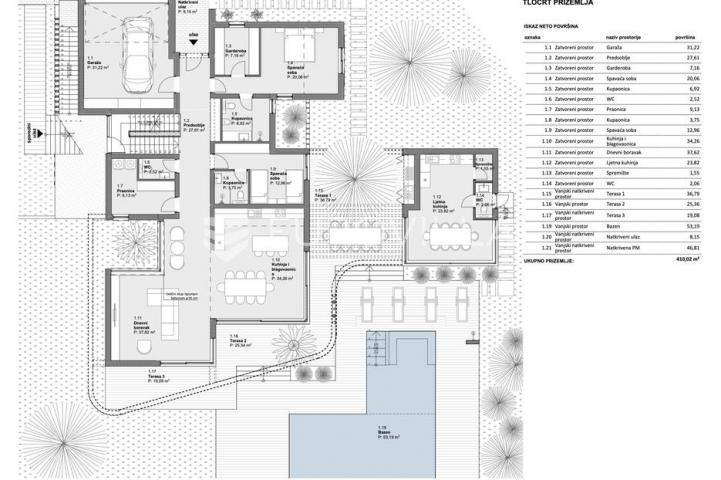 Vodice, prekrasna i prostrana vila s bazenom, 730,25 m²