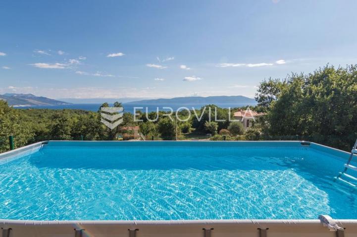 Raša, Drenje, kuća s predivnim pogledom na more