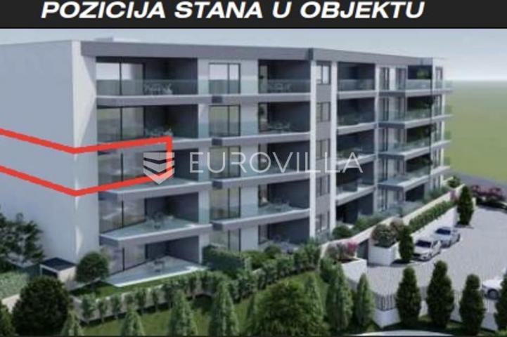 Makarska, novogradnja: dvosoban stan s pogledom na more i terasom