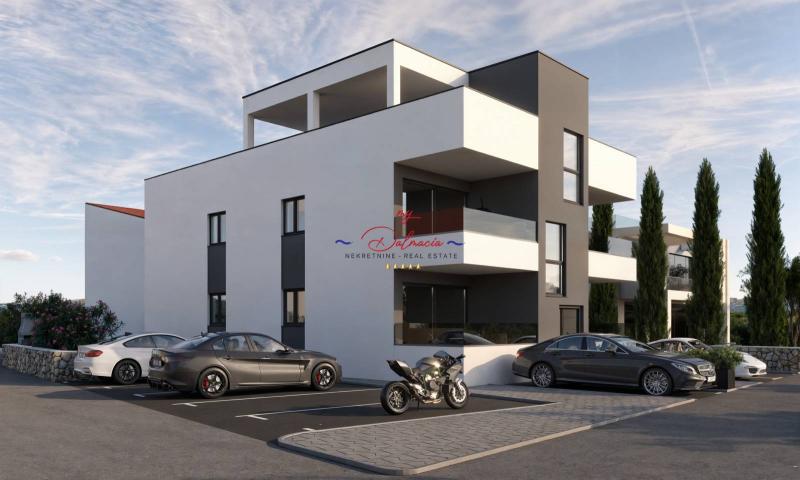 Vir, novi apartman S2 južna strana sa vlastitim vrtom
