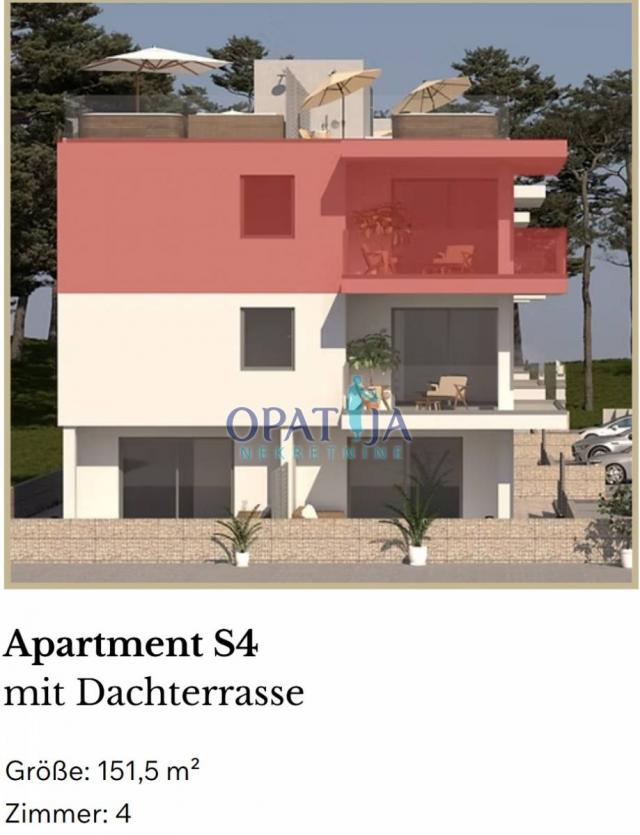 Luksuzni apartman Vir S4 i krovna terasa 2. red uz more