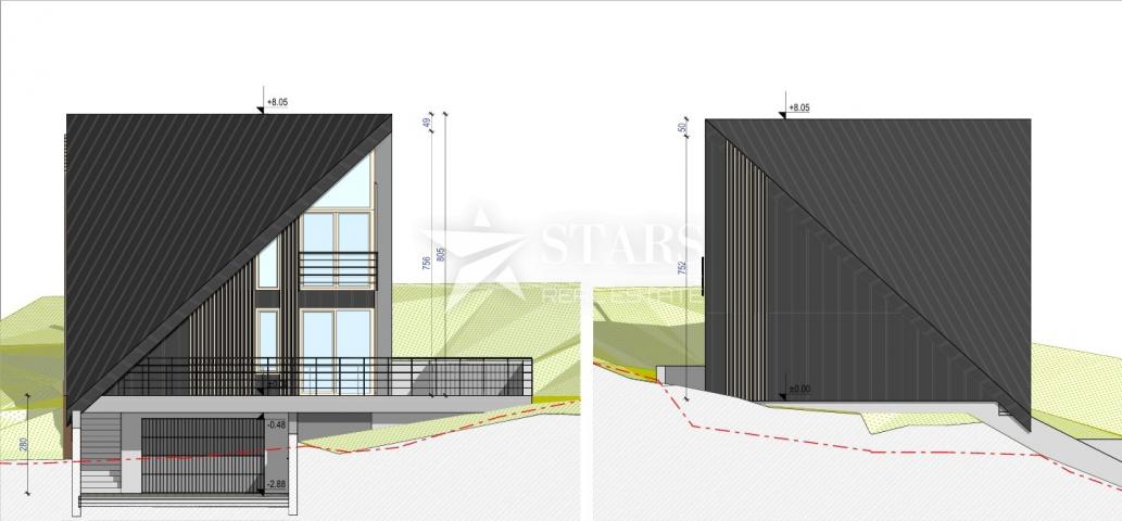 Gorski Kotar, Tuk Mrkopaljski – Building plot with construction permit and project for a modern holi