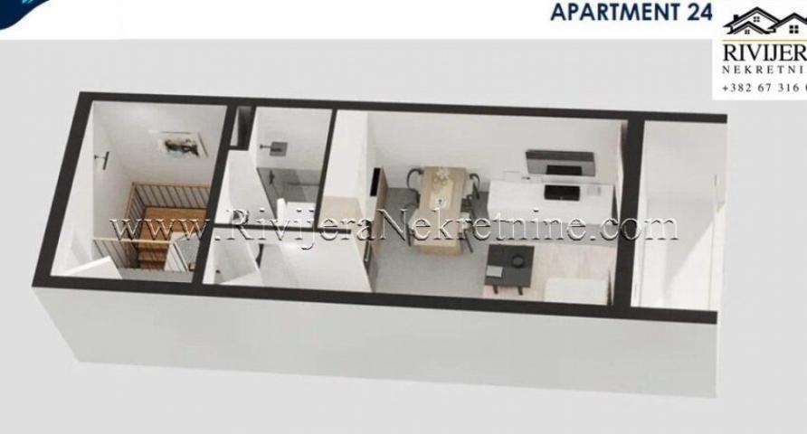 Na prodaju studio apartman u elitnom stambenom kompleksu Tivat