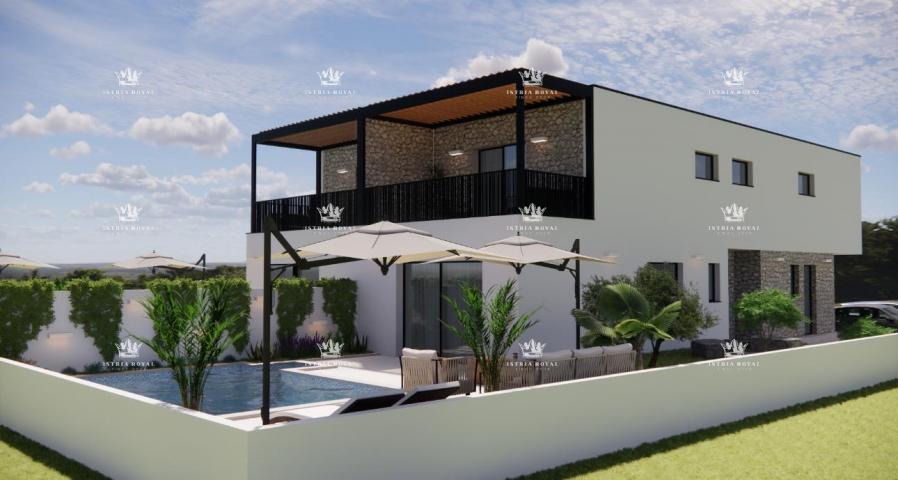 Umag, Valica, luxuriöses Duplex mit Pool 143 m2, 3 Schlafzimmer + Wohnzimmer mit Essbereich