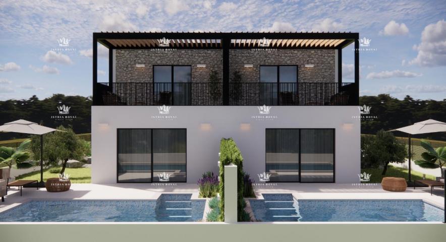 Umag, Valica, luxuriöses Duplex mit Pool 143 m2, 3 Schlafzimmer + Wohnzimmer mit Essbereich