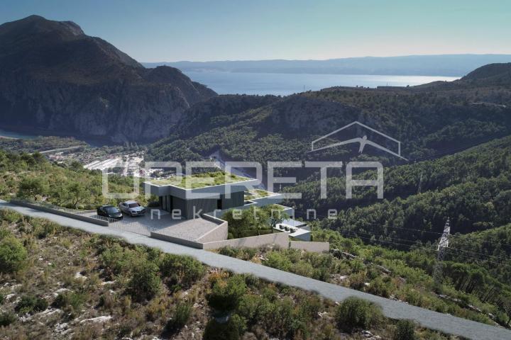 Zemljište 1.546 m² s projektom za modernu vilu, Omiš
