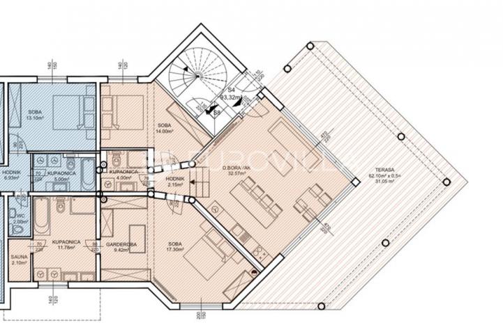 Biograd na moru, Pakoštane, Apartman S4 u prizemlju površine od 146 m²