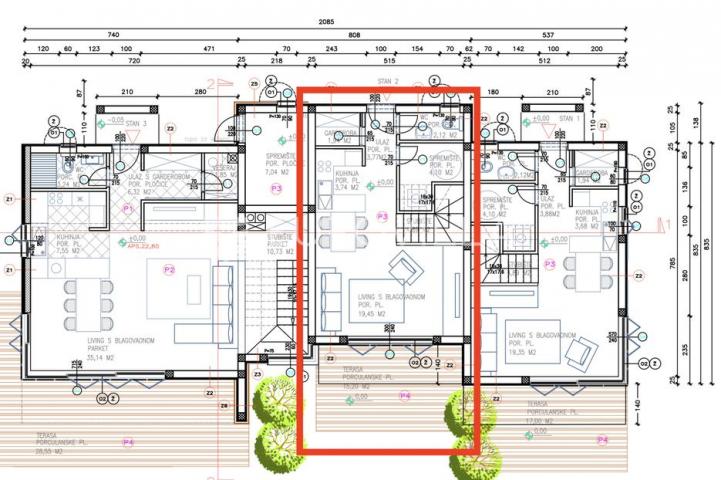 Vodice, moderna trojna kuća, 103 m²
