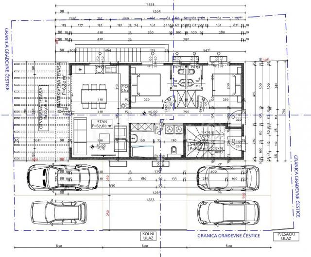 Prodaja, Pakoštane,3 sobni apartman u prizemlju 148m2 s terasom 