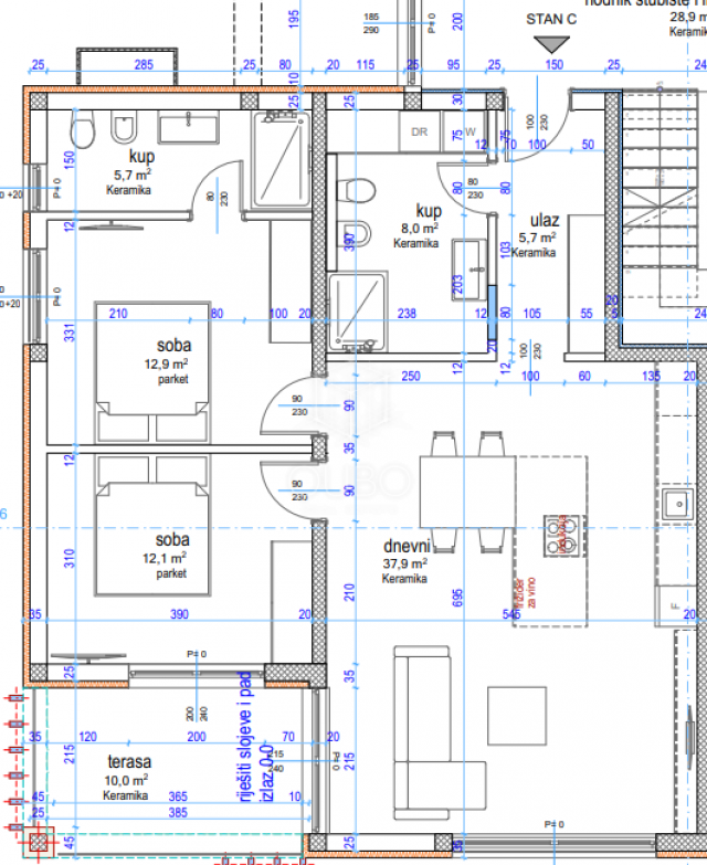 Rovinj – Luxuswohnung im 1. Obergeschoss eines modernen Neubaus