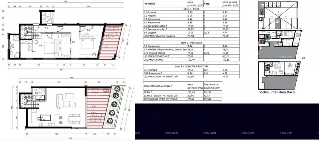 Stan ROVINJ - DVOETAŽNI APARTMAN S PREKRASNIM POGLEDOM NA MORE (E)