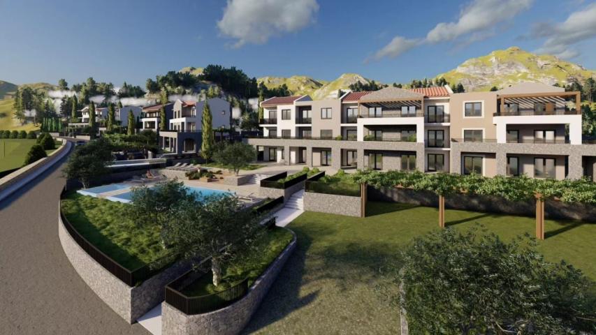 Luksuzan jednosoban apartman 47.8m2 u ekskluzivnom kompleksu u izgradnji, Markovići – Budva